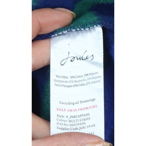 Joules Boys Multicoloured 11-12 Years 1/4 Zip Striped Sweatshirt