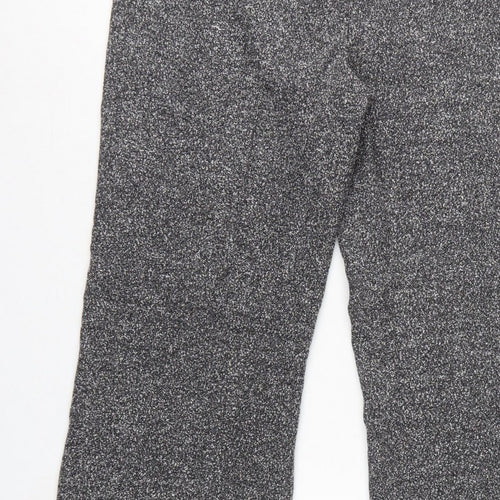 New Look Women Grey Marl Wide-Leg Knit Trousers UK 14 Workwear