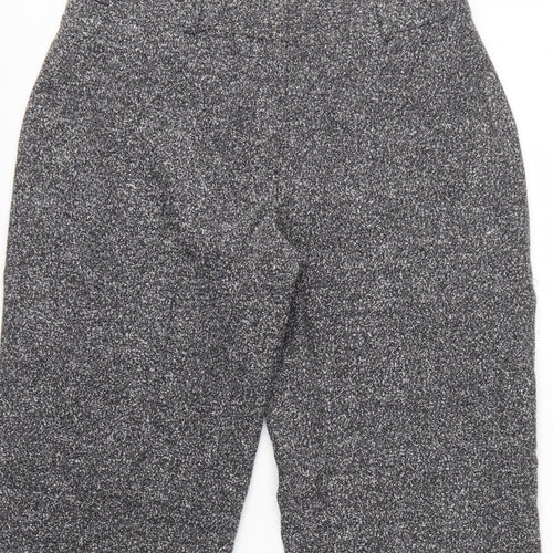 New Look Women Grey Marl Wide-Leg Knit Trousers UK 14 Workwear