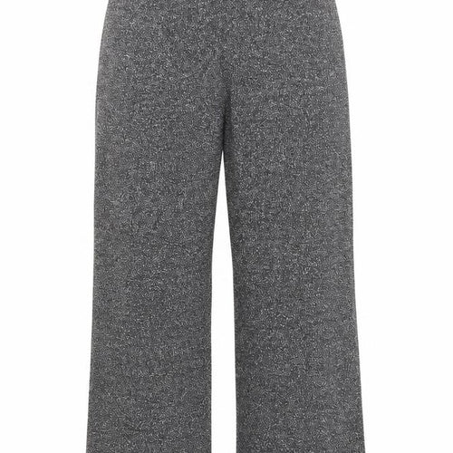 New Look Women Grey Marl Wide-Leg Knit Trousers UK 14 Workwear