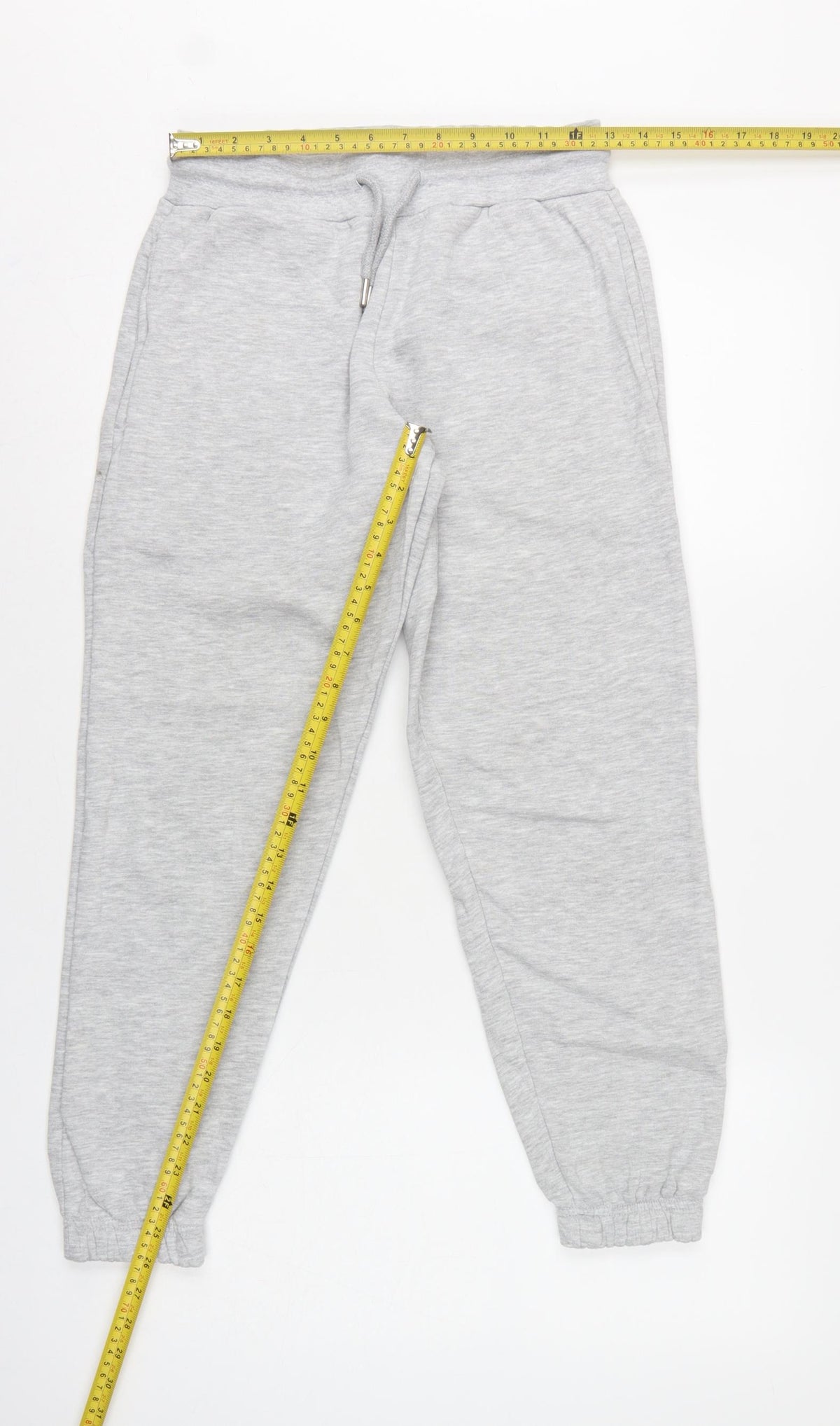 Collusion Women Grey Petite UK 8 Cuffed Jogger Sweatpants Drawstring
