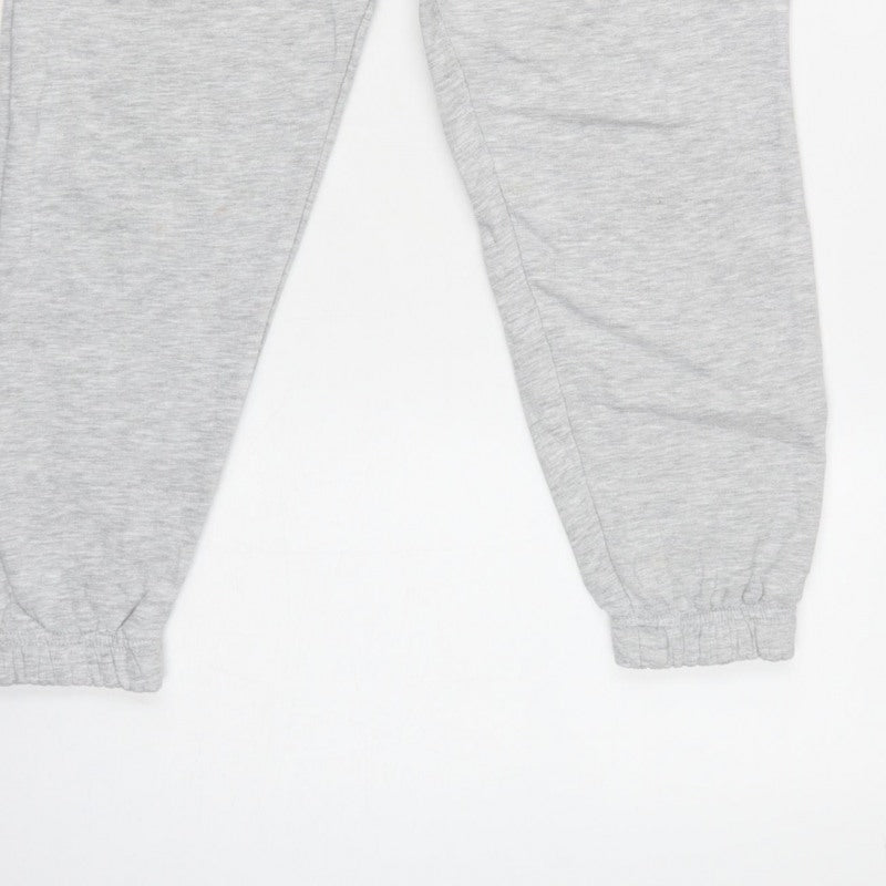 Collusion Women Grey Petite UK 8 Cuffed Jogger Sweatpants Drawstring