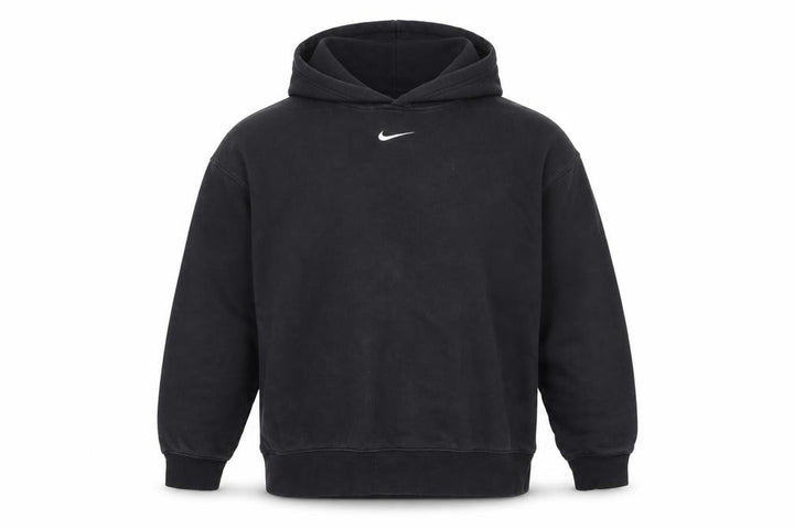 Nike Unisex Adults Black M Pullover Hoodie Swoosh Logo Fleece Pockets