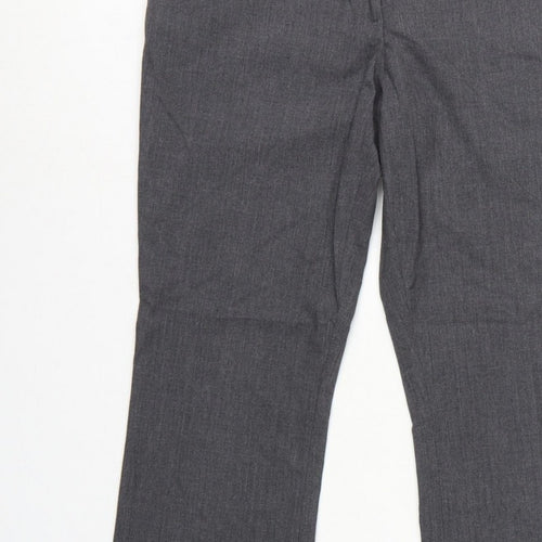 H&M Women Grey UK 10 Straight Leg Dress Trousers Workwear