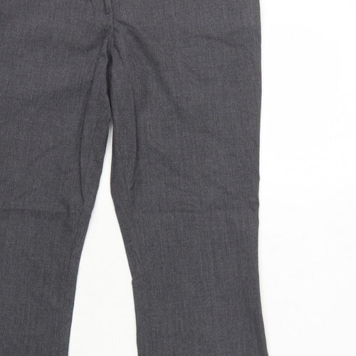 H&M Women Grey UK 10 Straight Leg Dress Trousers Workwear