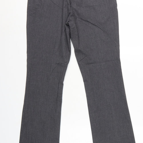 H&M Women Grey UK 10 Straight Leg Dress Trousers Workwear