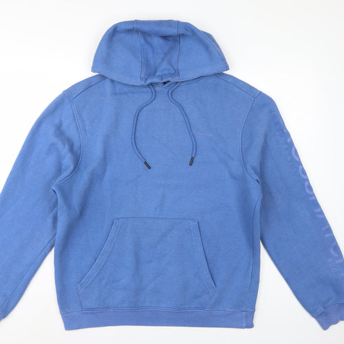 Crosshatch Men’s Blue M Pullover Hoodie Logo Graphic Fleece