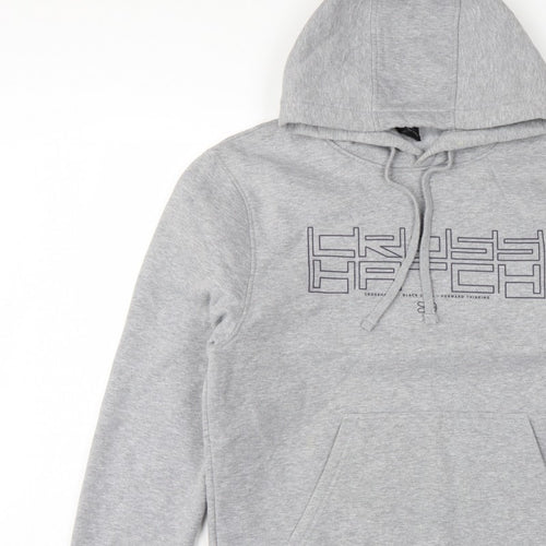 Crosshatch Men’s Grey L Pullover Graphic Logo Hoodie