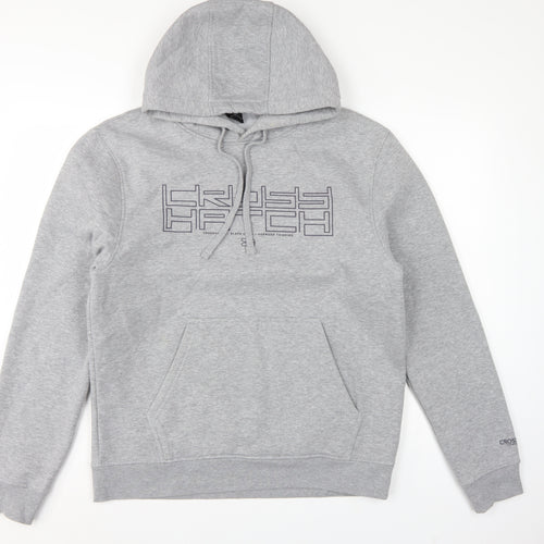 Crosshatch Men’s Grey L Pullover Graphic Logo Hoodie
