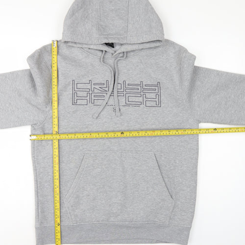 Crosshatch Men’s Grey L Pullover Graphic Logo Hoodie