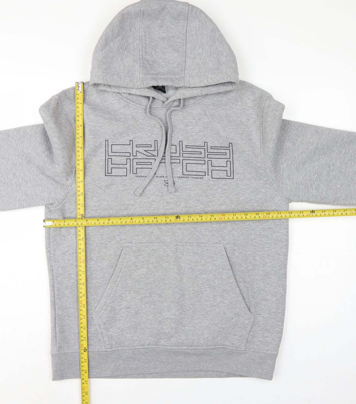 Crosshatch Men’s Grey L Pullover Graphic Logo Hoodie