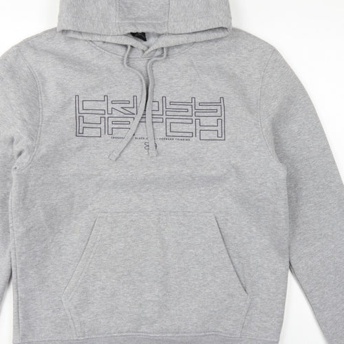 Crosshatch Men’s Grey L Pullover Graphic Logo Hoodie