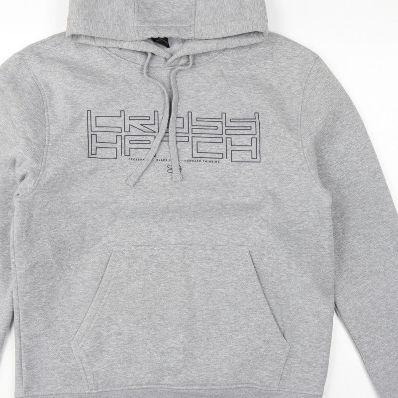 Crosshatch Men’s Grey L Pullover Graphic Logo Hoodie