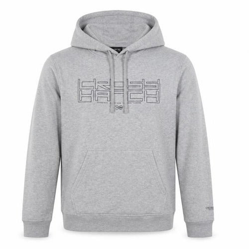 Crosshatch Men’s Grey L Pullover Graphic Logo Hoodie