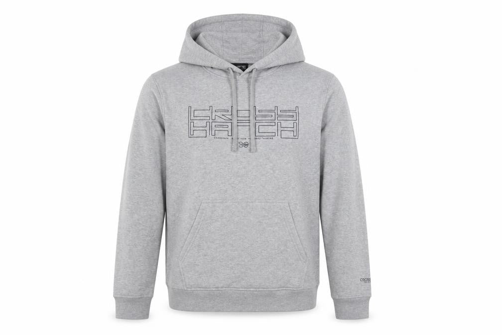 Crosshatch Men’s Grey L Pullover Graphic Logo Hoodie