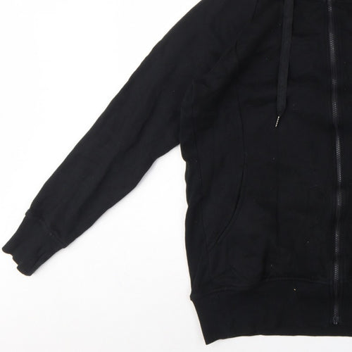 Seraphine Women Black L Maternity Full Zip Hooded Fleece Hoodie