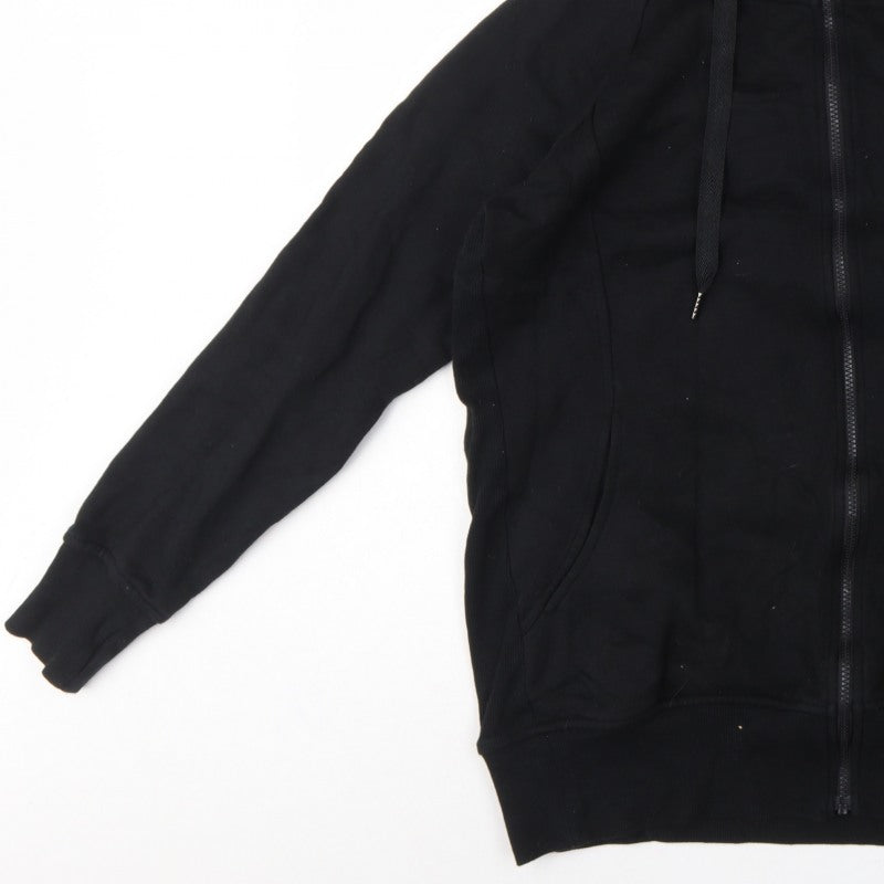 Seraphine Women Black L Maternity Full Zip Hooded Fleece Hoodie