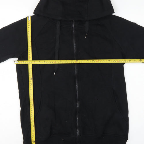 Seraphine Women Black L Maternity Full Zip Hooded Fleece Hoodie