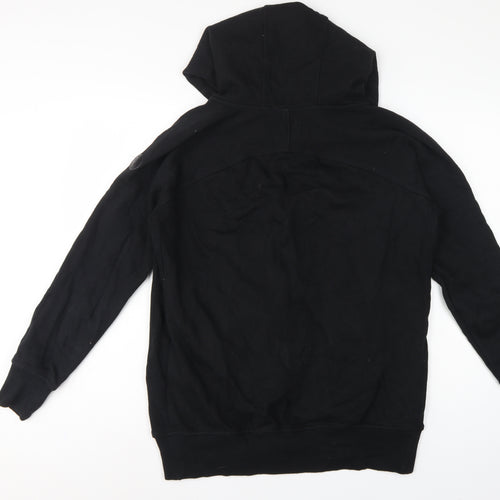 Seraphine Women Black L Maternity Full Zip Hooded Fleece Hoodie