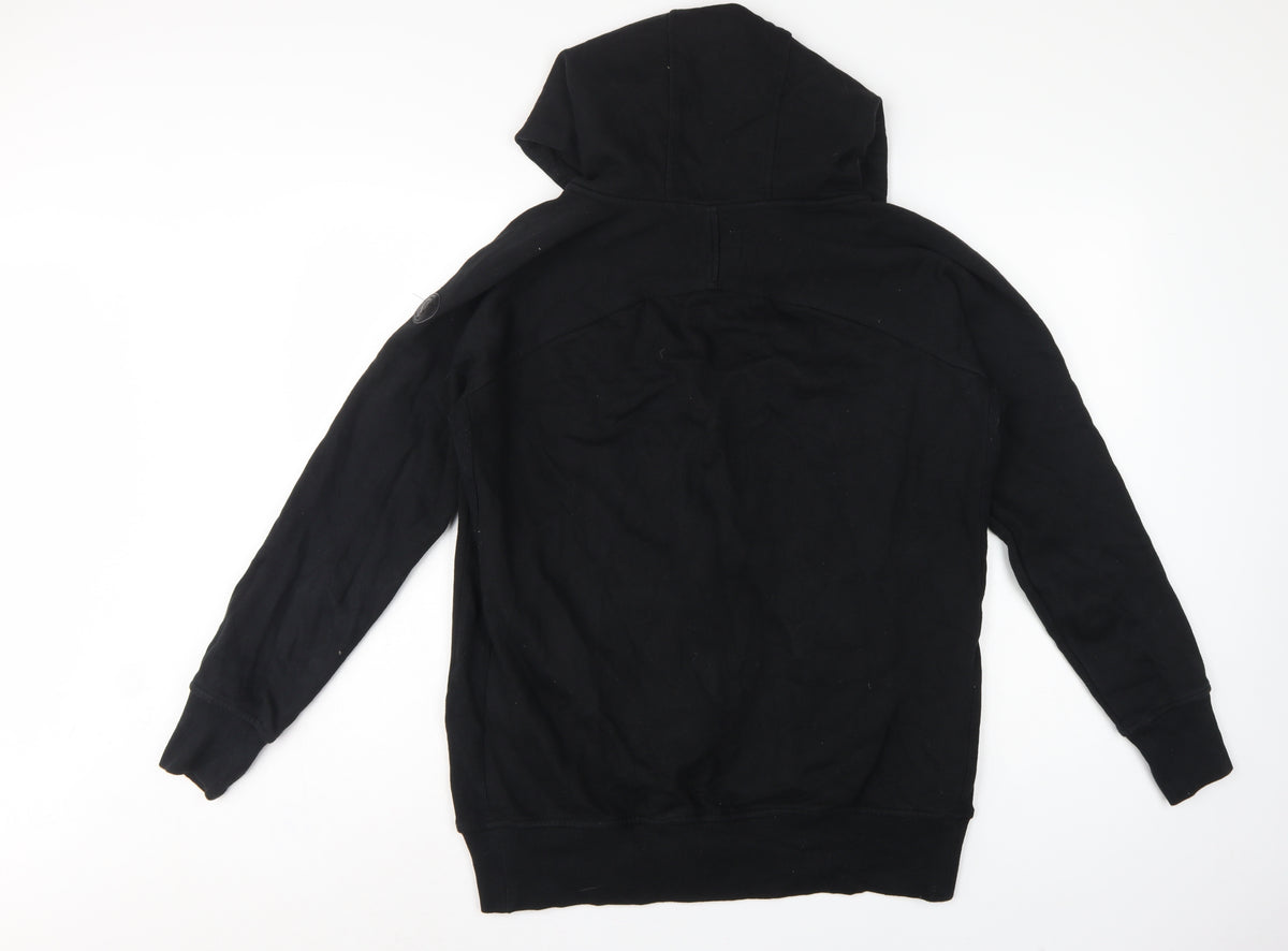 Seraphine Women Black L Maternity Full Zip Hooded Fleece Hoodie