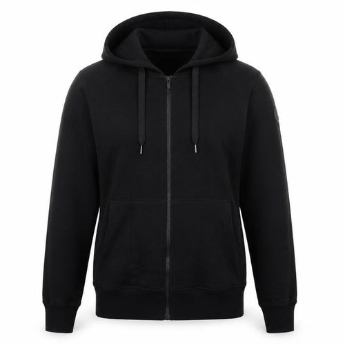 Seraphine Women Black L Maternity Full Zip Hooded Fleece Hoodie