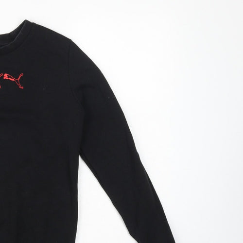 Puma Women’s Black XS Logo Crew Neck Pullover Sweatshirt