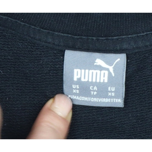 Puma Women’s Black XS Logo Crew Neck Pullover Sweatshirt