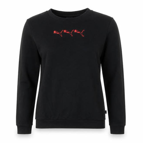 Puma Women’s Black XS Logo Crew Neck Pullover Sweatshirt