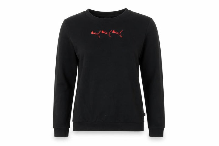 Puma Women’s Black XS Logo Crew Neck Pullover Sweatshirt
