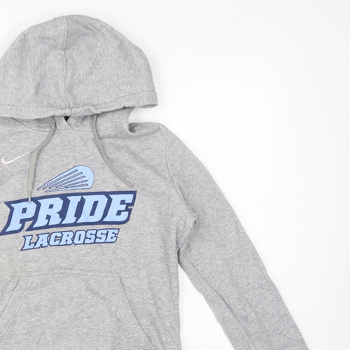 Nike Unisex Grey M Pullover Hoodie Pride Lacrosse Logo Sports