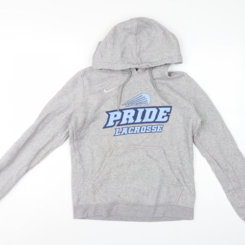 Nike Unisex Grey M Pullover Hoodie Pride Lacrosse Logo Sports