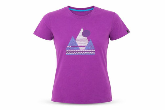 Dare 2b Women Purple UK 12 Geometric Short Sleeve Jersey T-Shirt