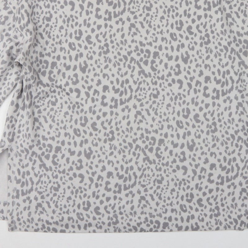 Additional view of GAP Women Grey Leopard Print XL Pullover Crew Neck Sweatshirt