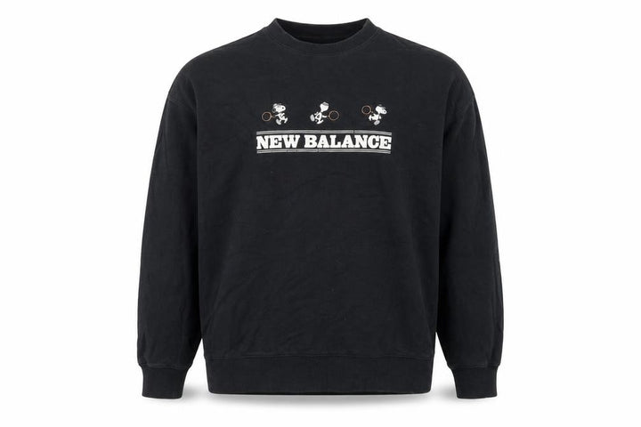 New Balance Mens Black XL Peanuts Snoopy Tennis Graphic Sweatshirt