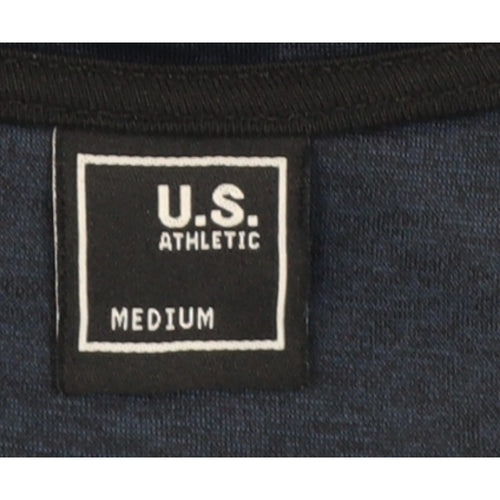 U.S. Athletic Men’s Navy Medium Full Zip High Neck Sweatshirt