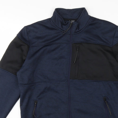 U.S. Athletic Men’s Navy Medium Full Zip High Neck Sweatshirt