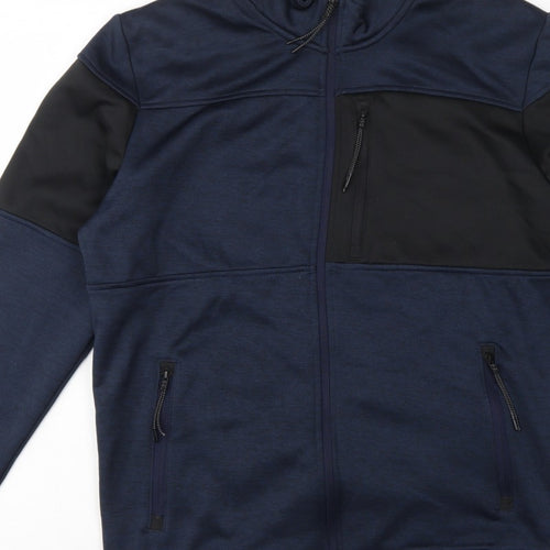 U.S. Athletic Men’s Navy Medium Full Zip High Neck Sweatshirt