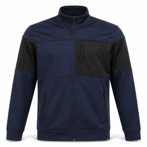 U.S. Athletic Men’s Navy Medium Full Zip High Neck Sweatshirt