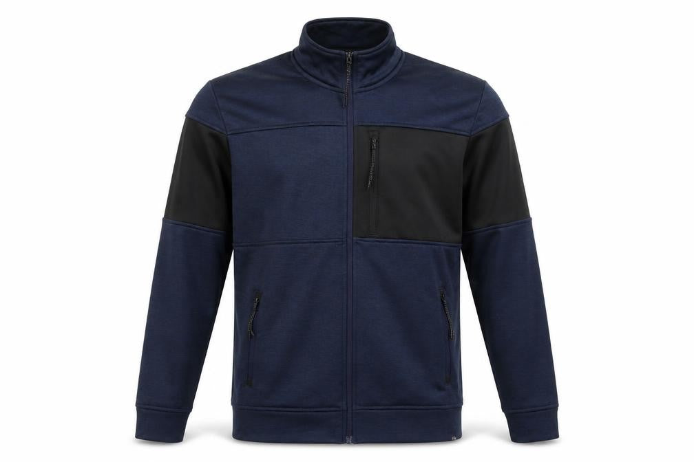 U.S. Athletic Men’s Navy Medium Full Zip High Neck Sweatshirt