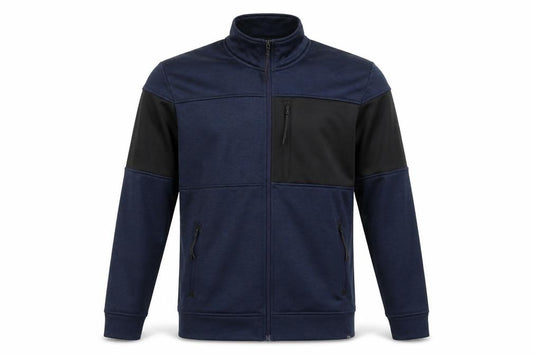 U.S. Athletic Men’s Navy Medium Full Zip High Neck Sweatshirt