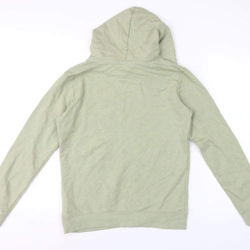 Calvin Klein Jeans Boys Green 16 Years Pullover Logo Hoodie Cotton