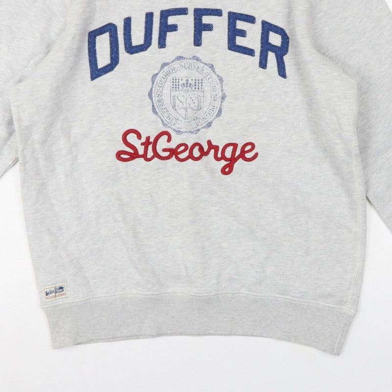 Duffer Men’s Grey L Pullover Crew Neck St George Graphic Sweatshirt