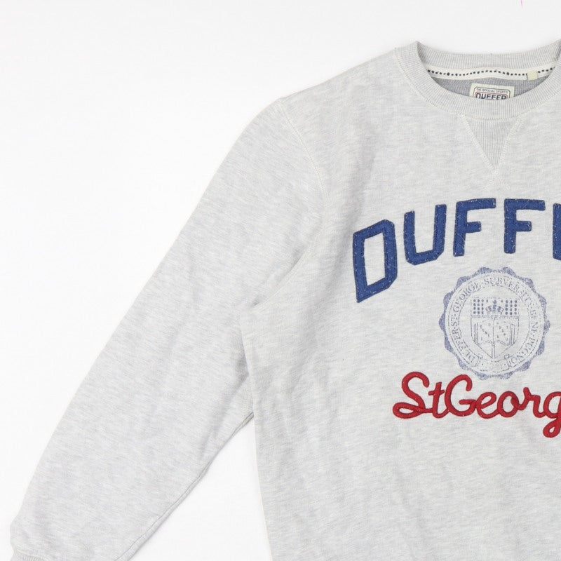 Duffer Men’s Grey L Pullover Crew Neck St George Graphic Sweatshirt