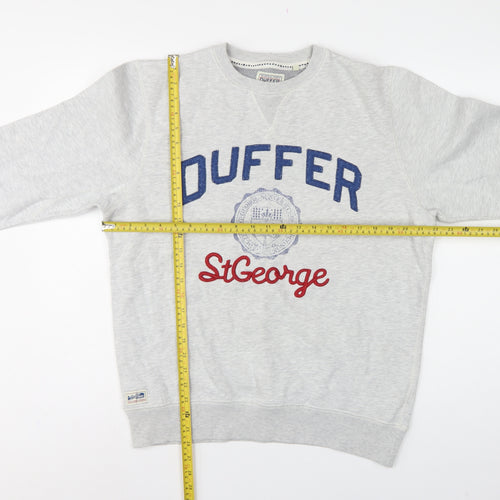Duffer Men’s Grey L Pullover Crew Neck St George Graphic Sweatshirt