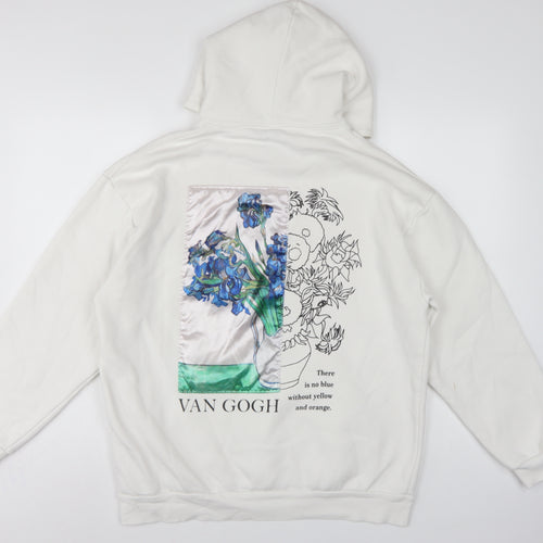 S/W Urbanity Unisex Adults White S Van Gogh Art Pullover Hoodie