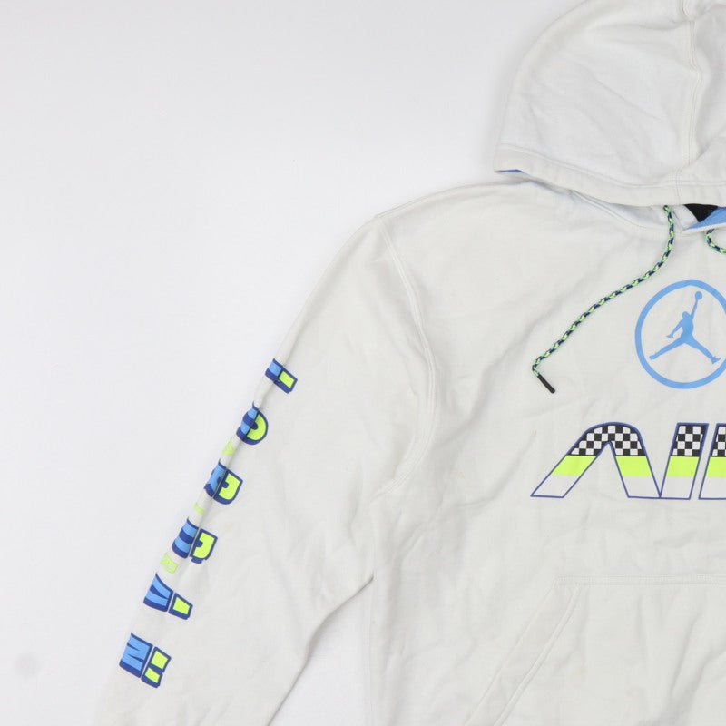 Additional view of Jordan Men’s White M Pullover Hoodie Air Racing Graphic