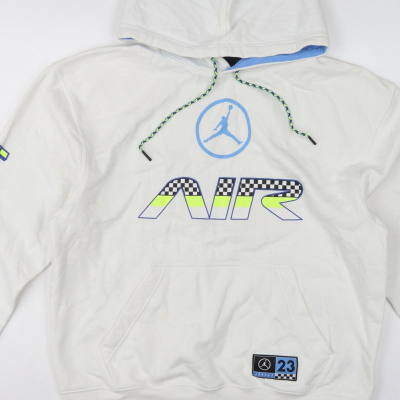 Additional view of Jordan Men’s White M Pullover Hoodie Air Racing Graphic