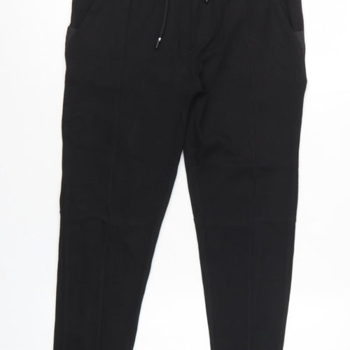 Zara Women’s Black UK 8 Tapered Drawstring Jogger Trousers