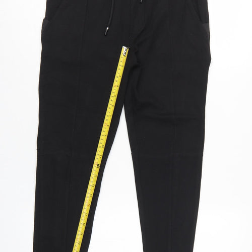 Zara Women’s Black UK 8 Tapered Drawstring Jogger Trousers
