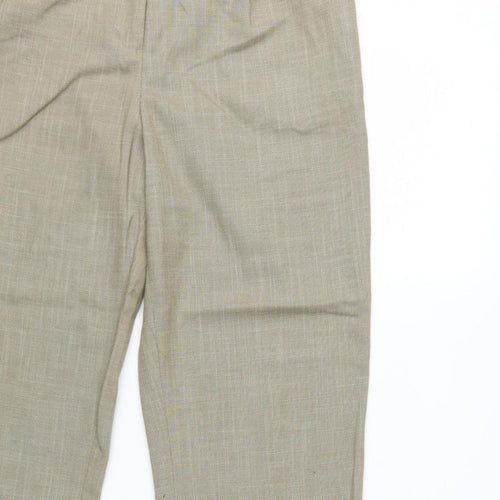 H&M Women’s Beige Tailored Tapered Trousers UK 8 High Rise